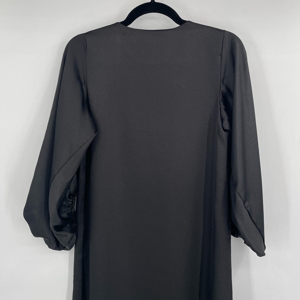 Vici Black Satin Midi Dress - Picture 9 of 12